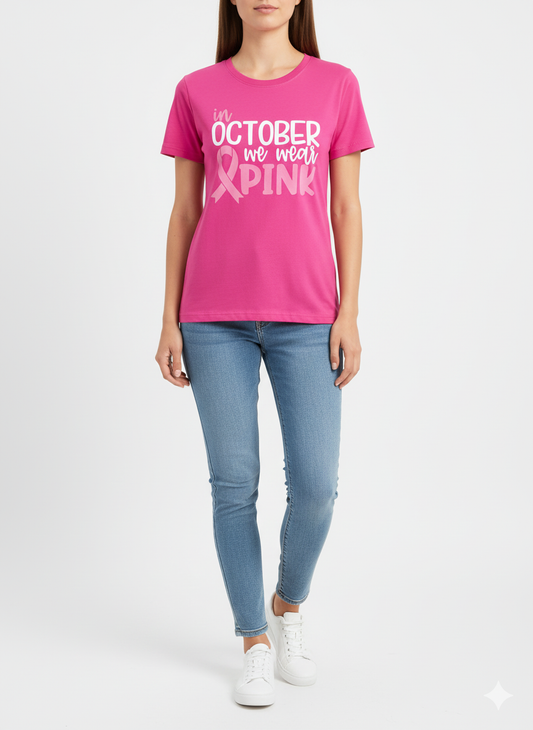 In October we wear pink shirt